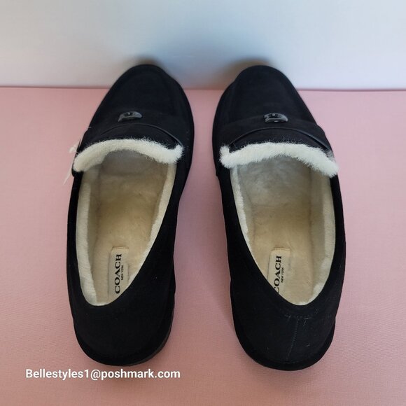 COACH Forest Slipper In Suede- Women’s Size 9B- Black color⭐ - Picture 8 of 16